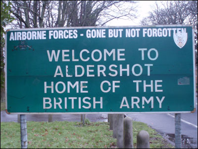 Aldershot Army sign