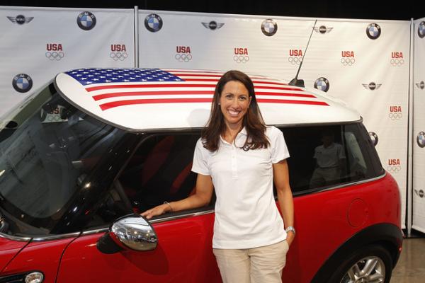 Janet_Evans_with_BMW_Mini_New_York_July_27_2011