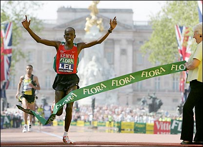 Martin Lel wins London Marathon