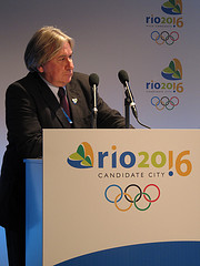 Mike Lee behind Rio stand