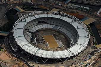 Olympic Stadium aerial view July 30 2010