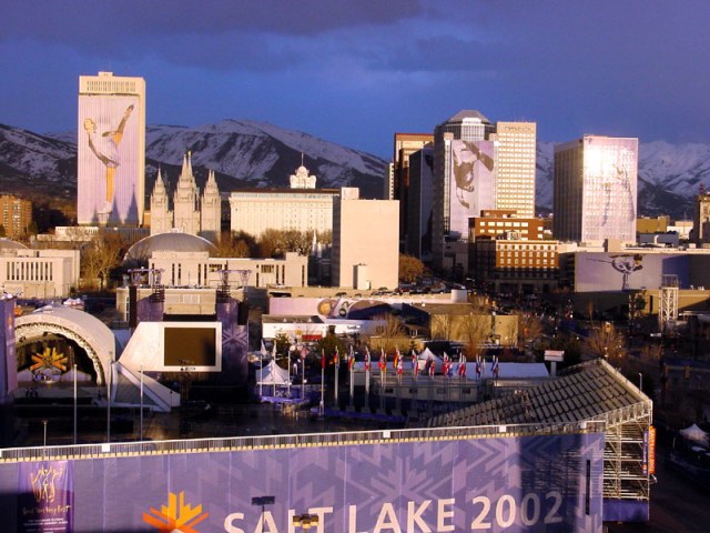 Salt_Lake_City_buildings_dressed_up_for_2002_Olympics