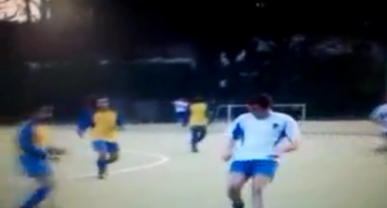Blurry footage shows star striker Dan Palmer in action for CSKA 6G ©ITG