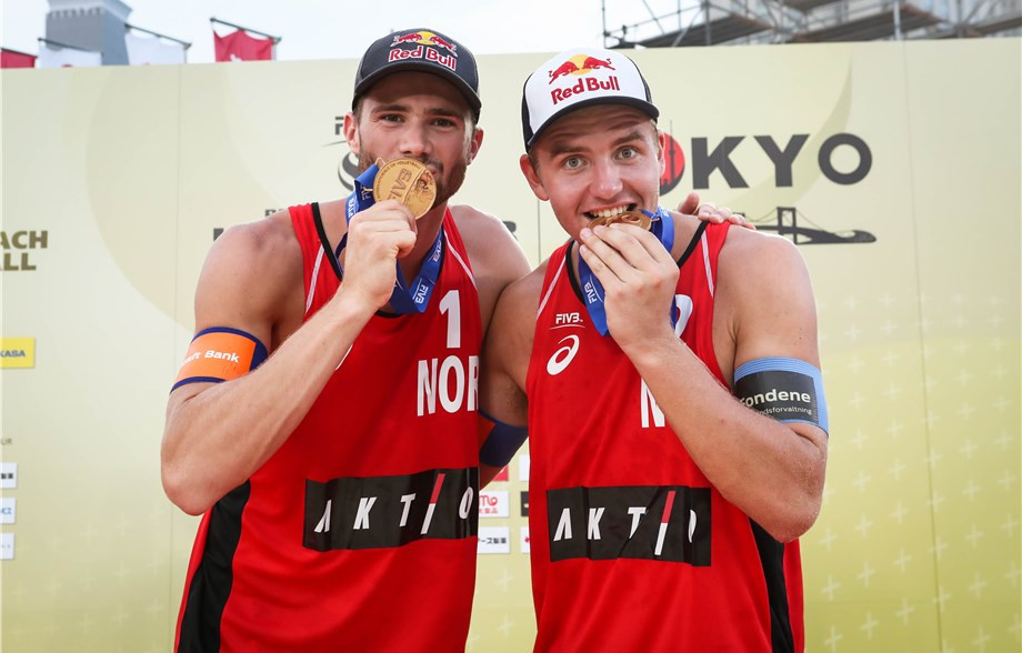 Norwegian and Brazilian pairs win FIVB Tokyo Open titles in straight sets as Olympic test event concludes