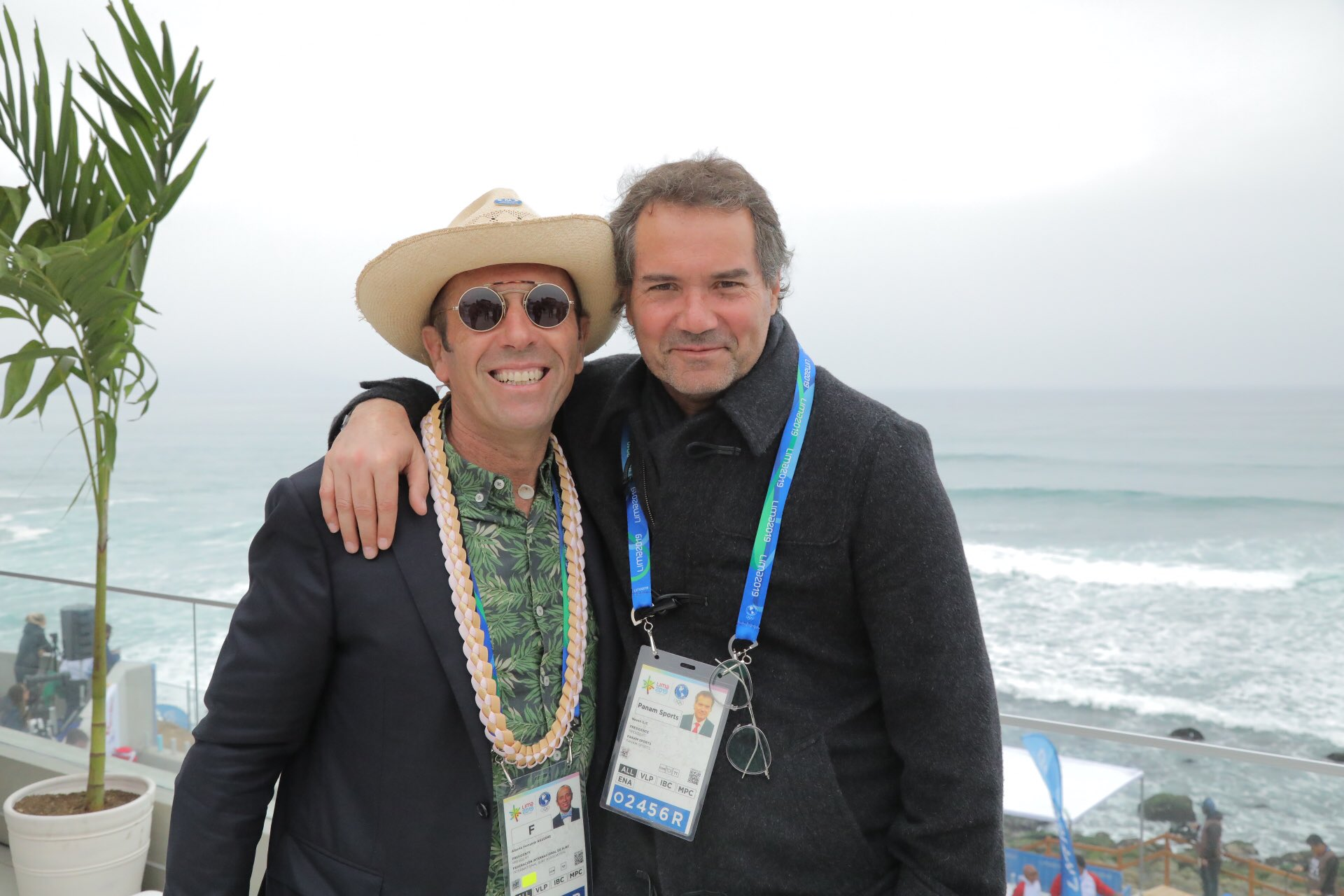 ISA President Fernando Aguerre, left, hopes for long-term inclusion at the Pan American Games and Olympics ©Panam Sports