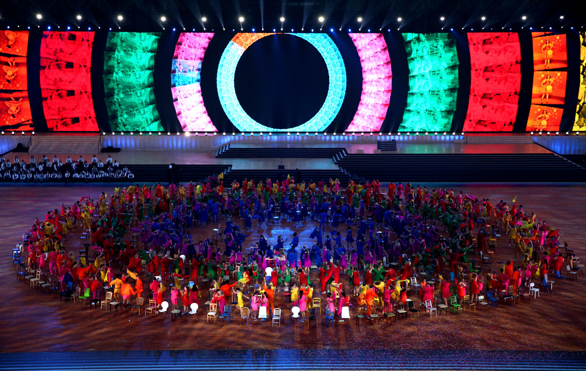 Dancers perform during the Opening Ceremony for the Glasgow 2014 Commonwealth Games at Celtic Park on July 23, 2014 in Glasgow, Scotland ©Getty Images