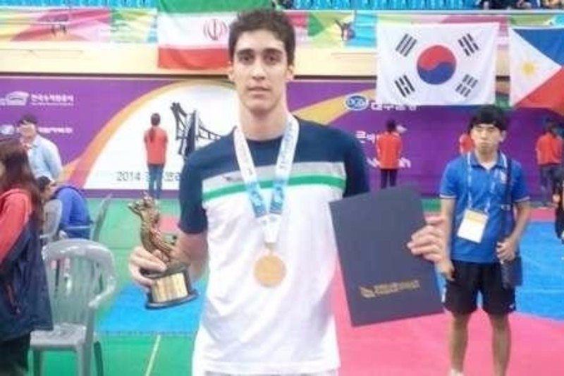 Mahdi ‘The Terminator’ Khodabakhshi pictured following a tournament victory in South Korea ©Twitter