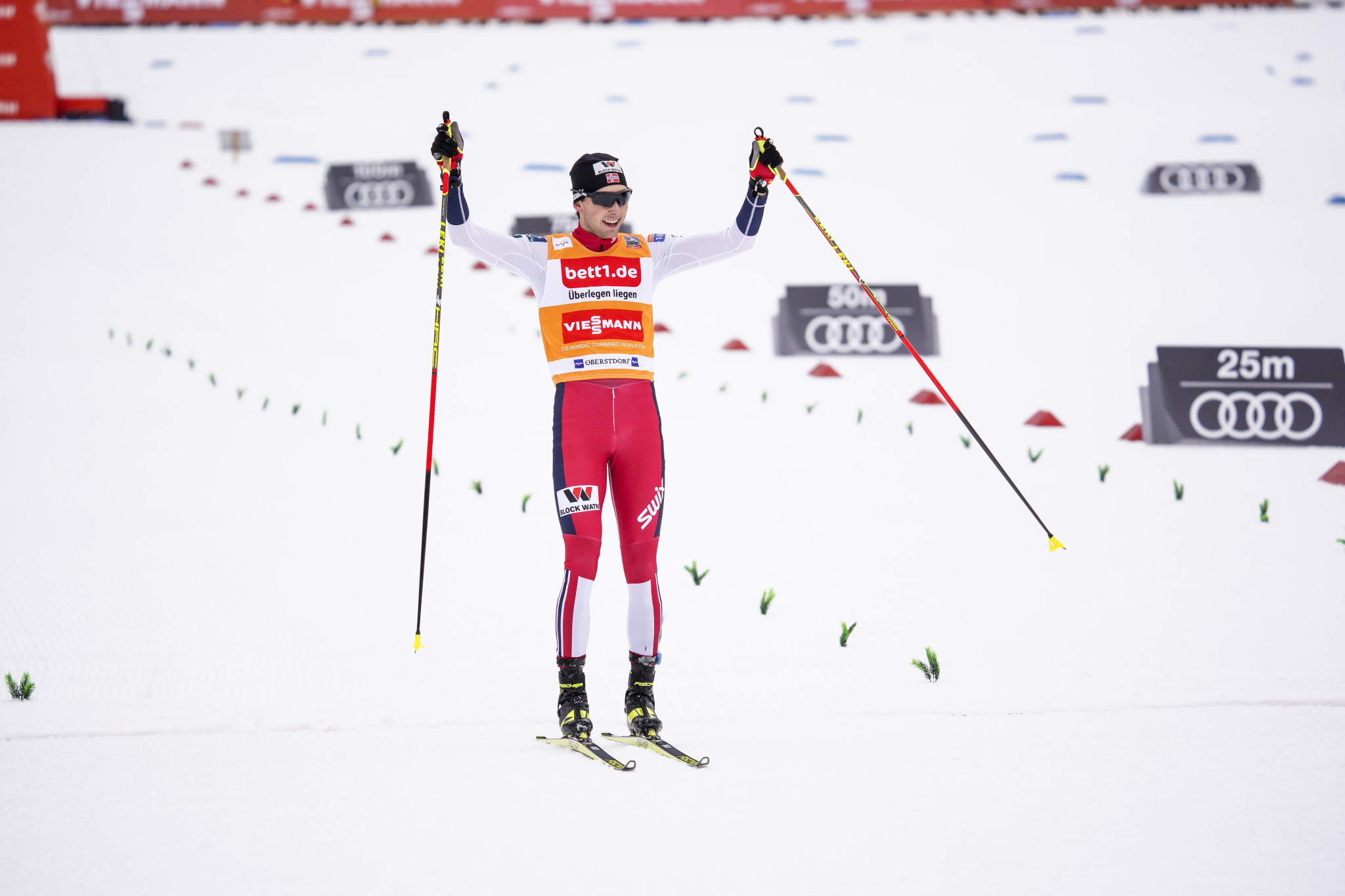 Le Norvégien Jarl Magnus Riiber a été un gagnant confortable à Seefeld aujourd'hui dans la Coupe du monde FIS de combiné nordique © Getty Images