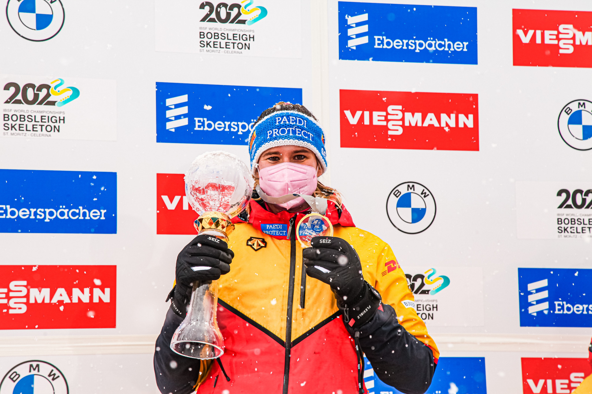 Natalie Geisenberger a remporté son huitième titre au classement général de la Coupe du monde de luge féminine © FIL