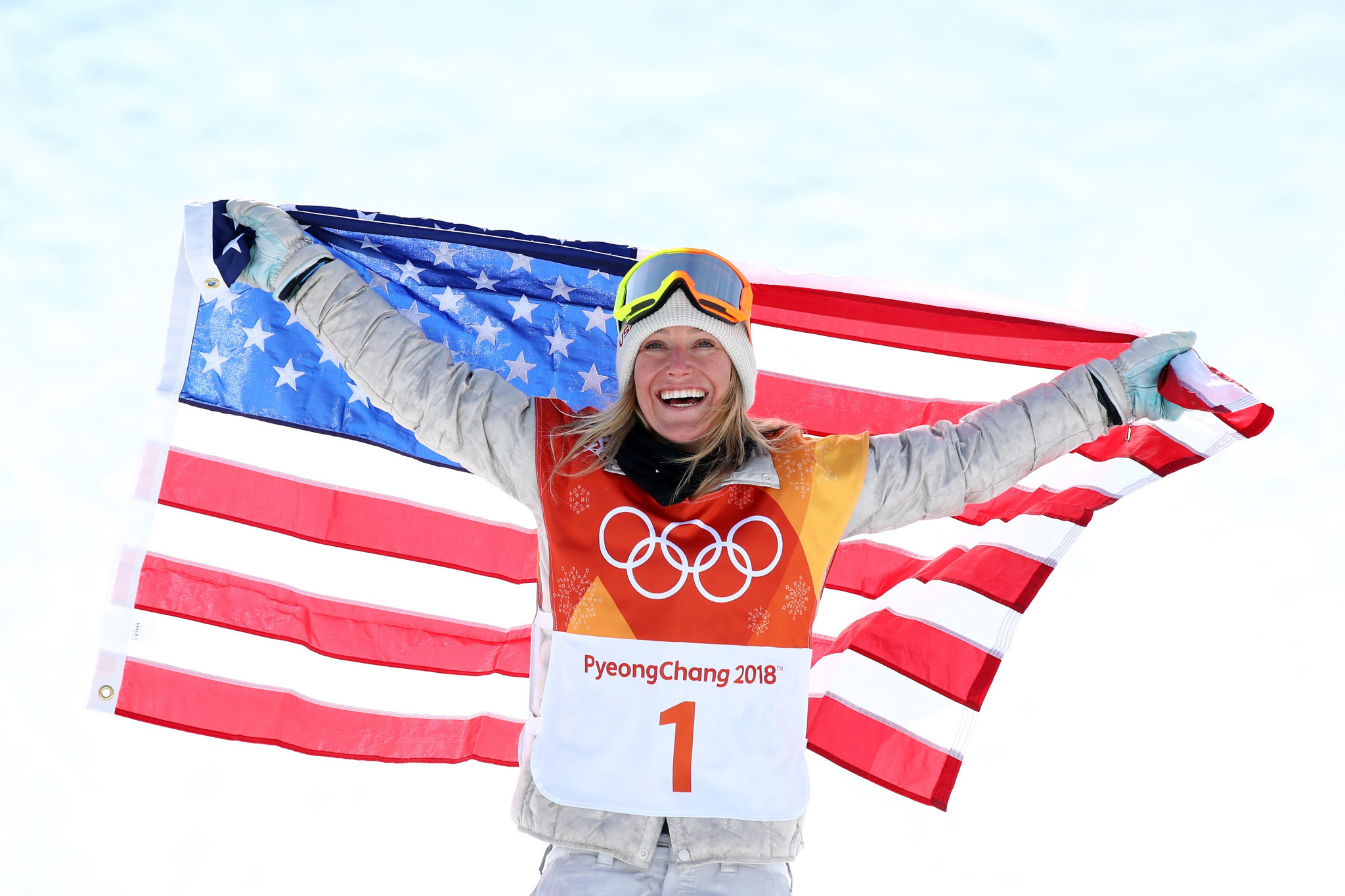 Le champion olympique dos à dos Jamie Anderson mène le classement de la Coupe du monde de snowboard slopestyle féminin © Getty Images
