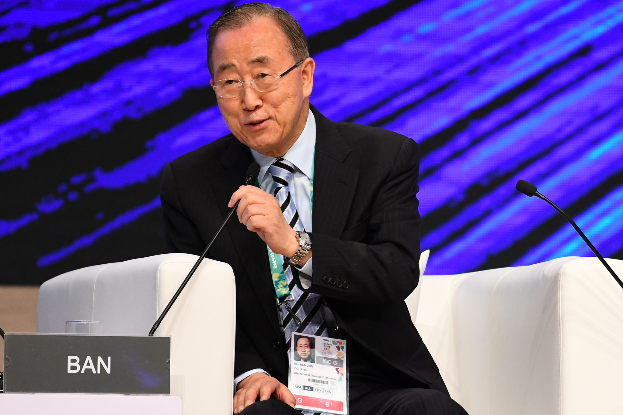 Le président de la commission d'éthique du CIO, Ban Ki-moon, a été directement adressé par écrit par le Congrès mondial ouïghour © Getty Images