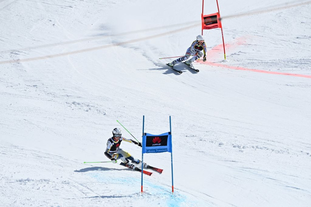 La course parallèle par équipe était la première course à se tenir sur le site suisse cette semaine © Getty Images