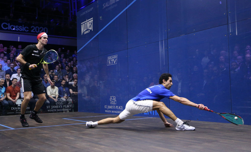 سيدخل المصري طارق مؤمن ، إلى اليمين ، البطولة بصفته المدافع عن لقب الرجال © Getty Images