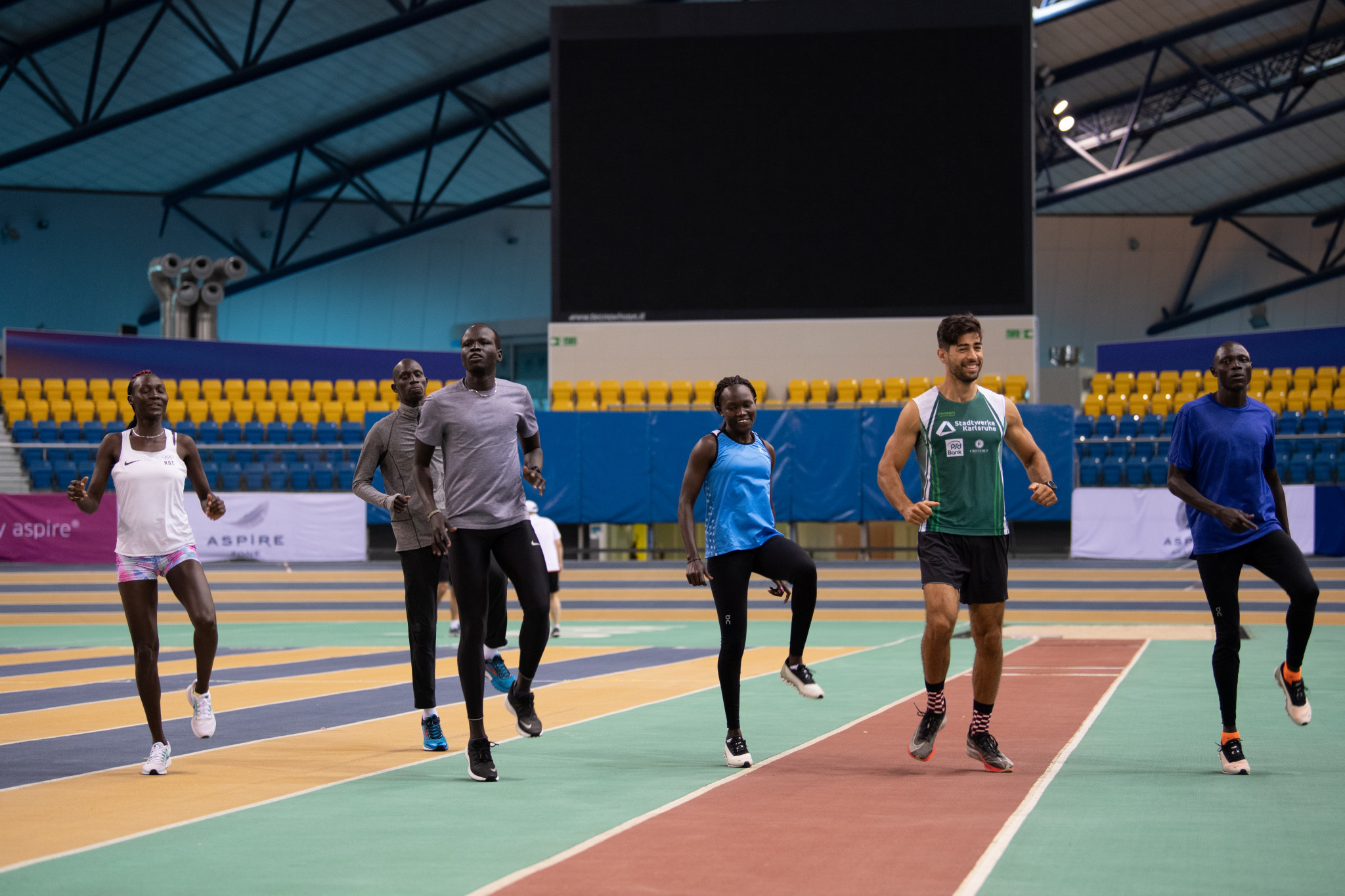 L’équipe olympique des réfugiés achève son camp d’entraînement au Qatar