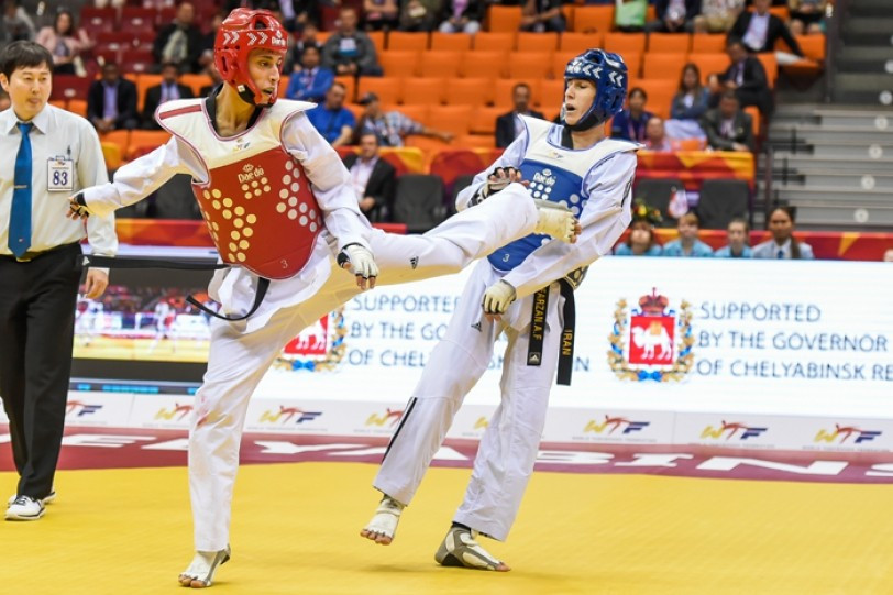 Si Mohammed Ketbi in action en route to his silver medal at the World Taekwondo Championships in Chelyabinsk ©WTF