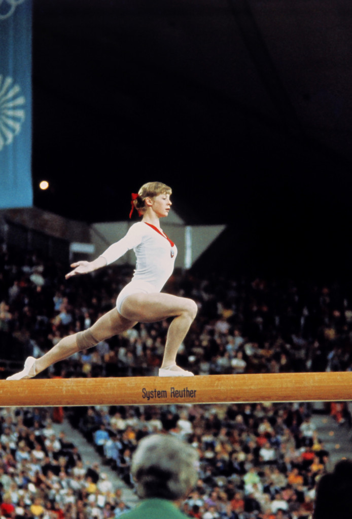 Olga Korbut’s Olympic debut at the 1972 Munich Games earned her gymnastic gold medals for the beam, floor exercise and team competition ©Getty Images