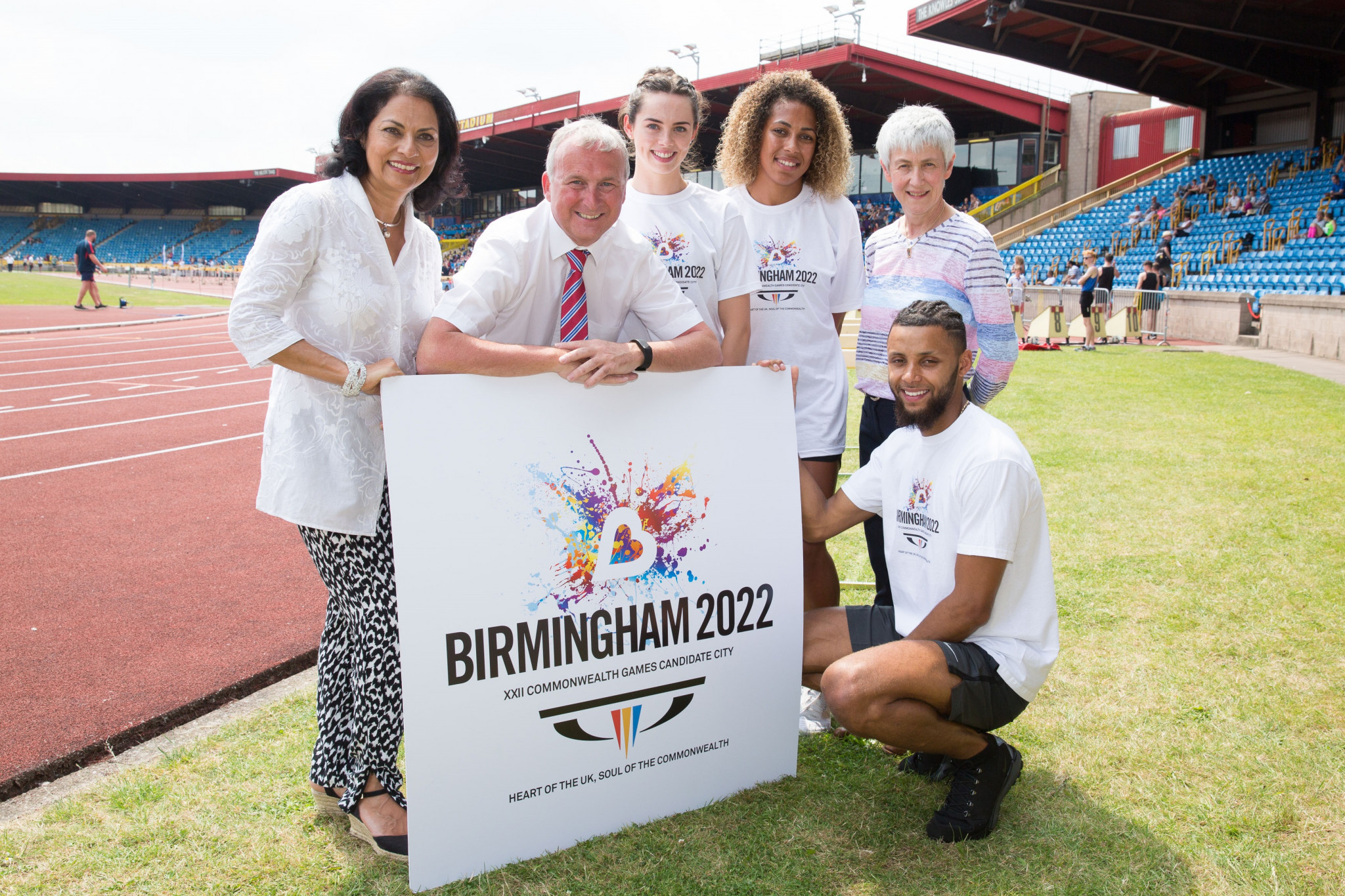 Birmingham City Council Leader and head of the bid for the 2022 Commonwealth Games Ian Ward, second left, helped persuade Councillors to back a new financial offer ©Birmingham 2022