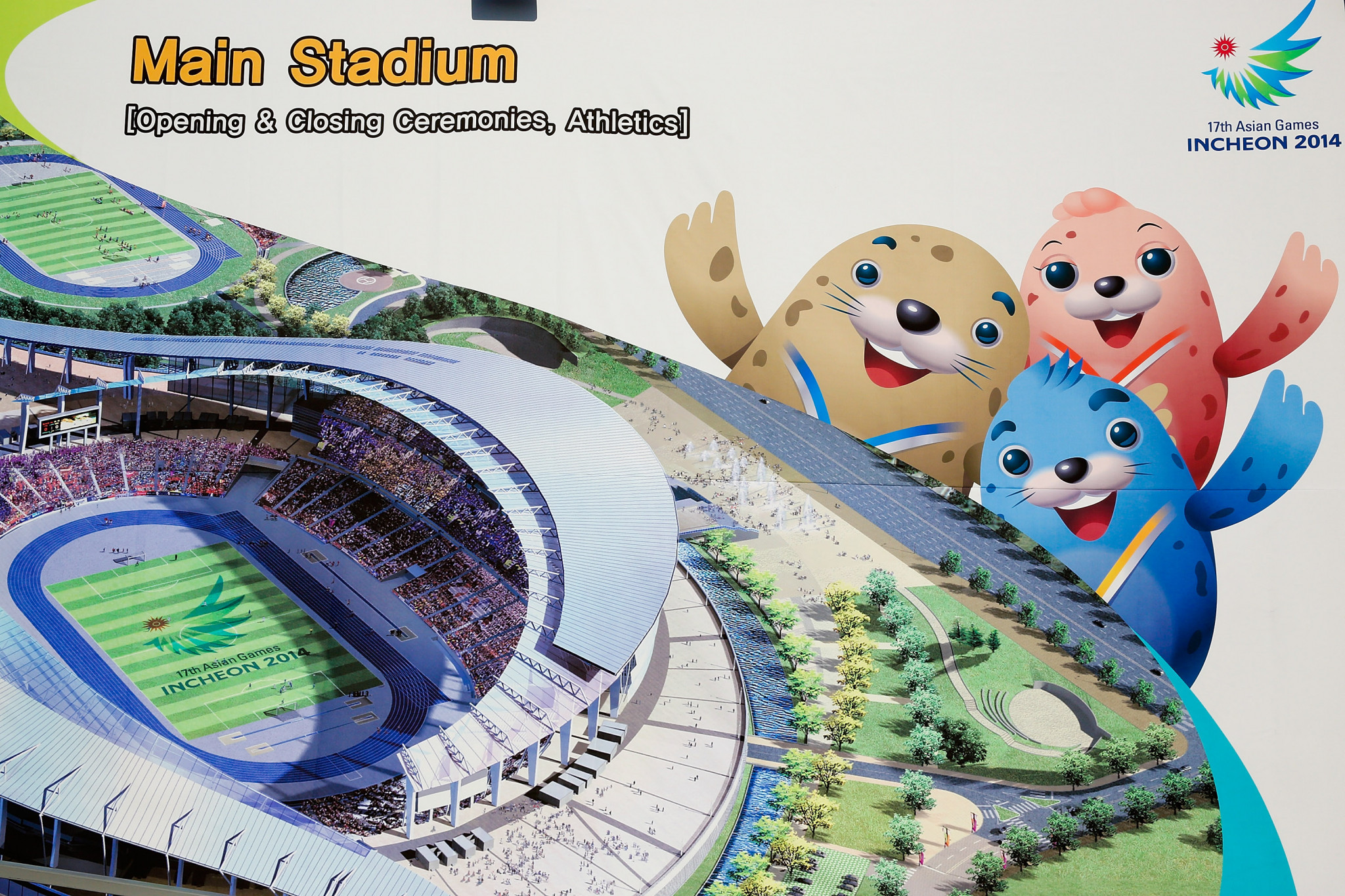 Three spotted seals - Barame, Chumuro and Vichuon - were chosen as the Incheon 2014 mascots to represent peace between North Korea and South Korea ©Getty Images